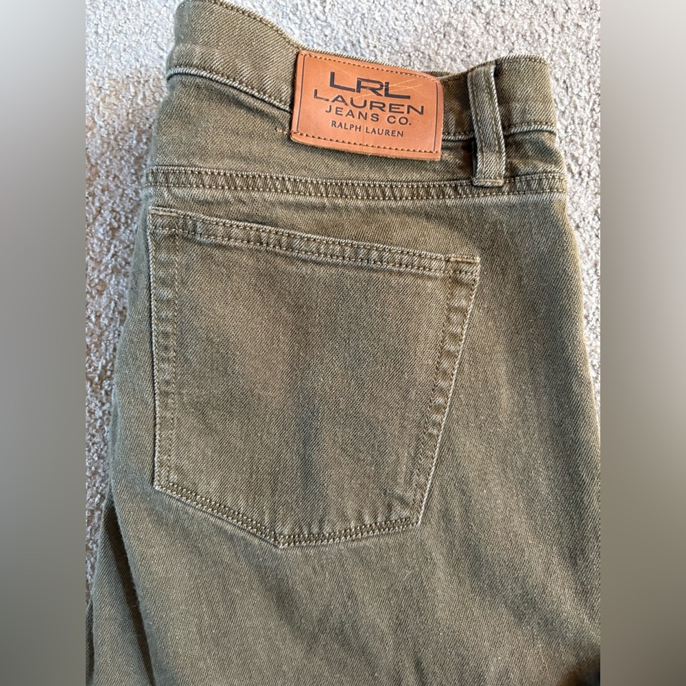 Women’s Ralph Lauren Olive Jeans size 10 classic straight pants - Picture 2 of 5